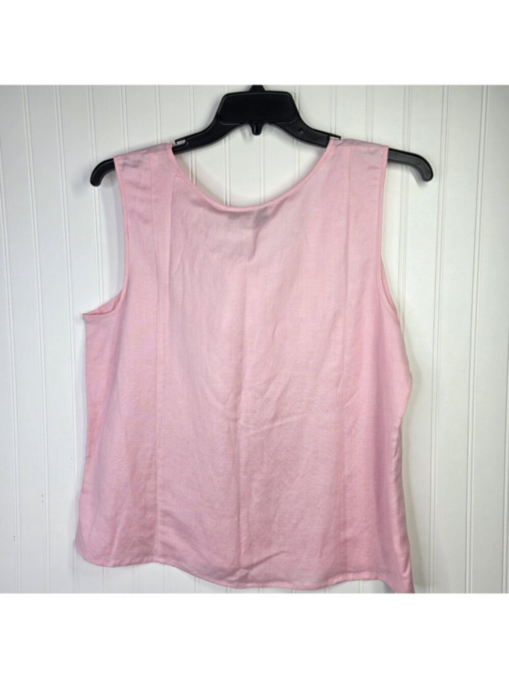 Bob Mackie Wearable Art Jacket Tank Set Womens XL Pink Linen Cutout Cottagecore - Picture 16 of 16